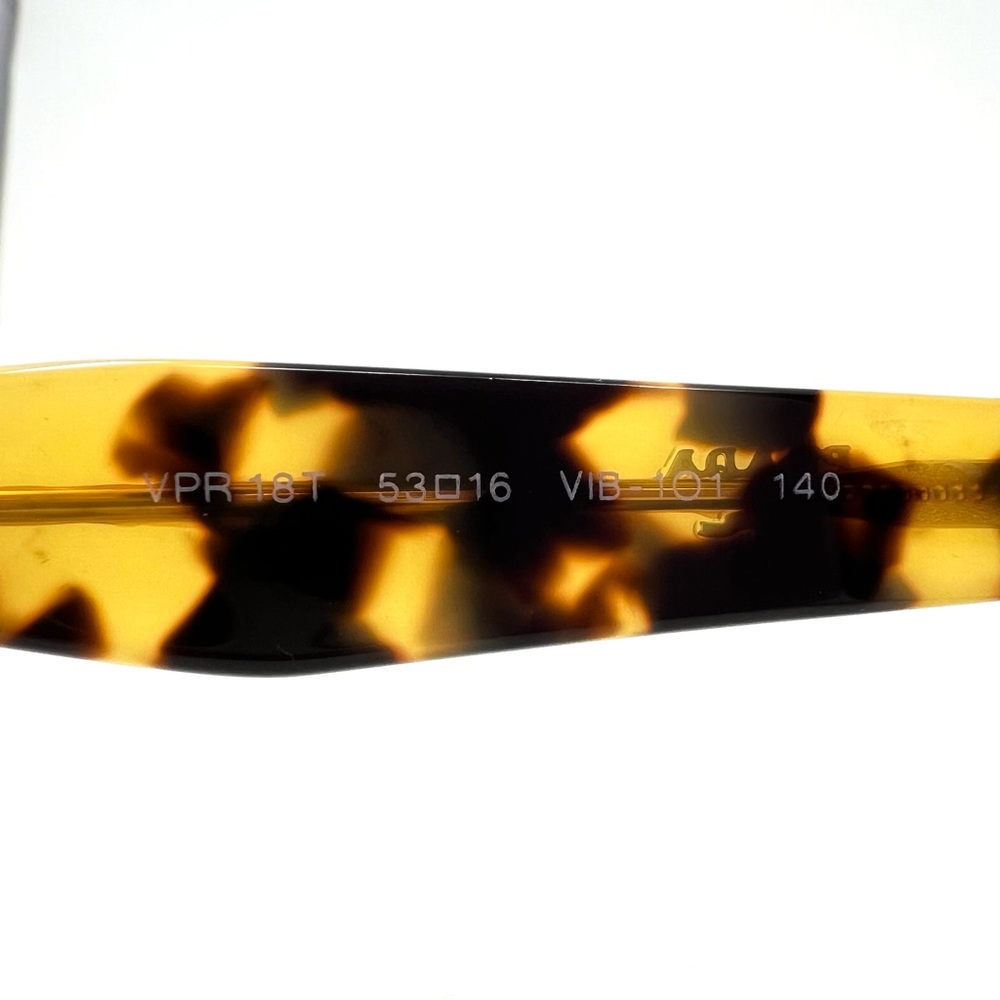 Prada Eyeglasses Frames VPR 18T VIB-1O1  Blue Brown Tortoise Cat Eye 53-16-140 - Picture 6 of 11